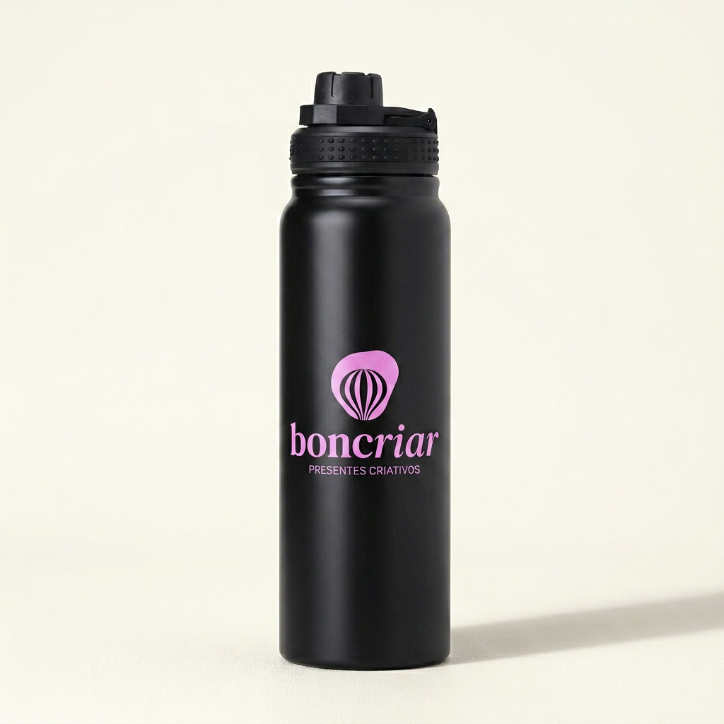 Garrafa esportiva preta