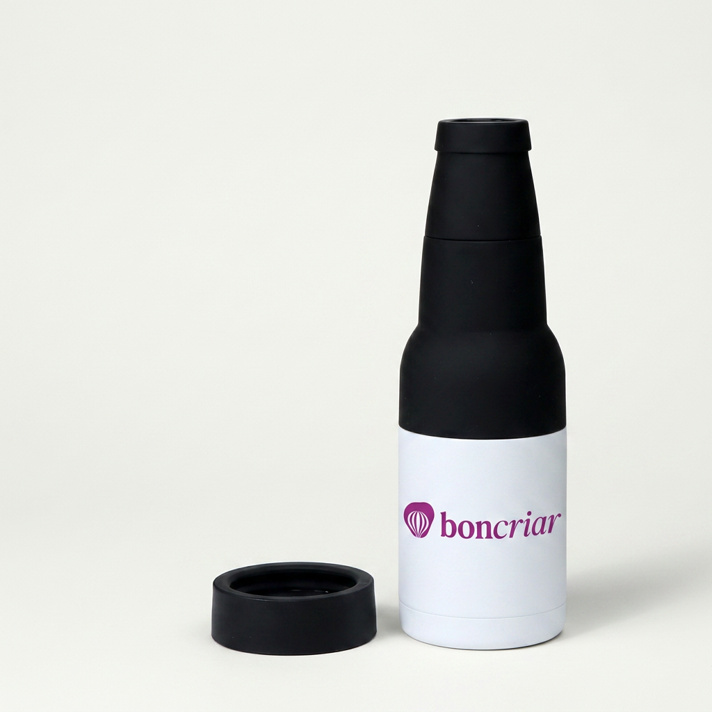 Garrafa térmica formato cerveja